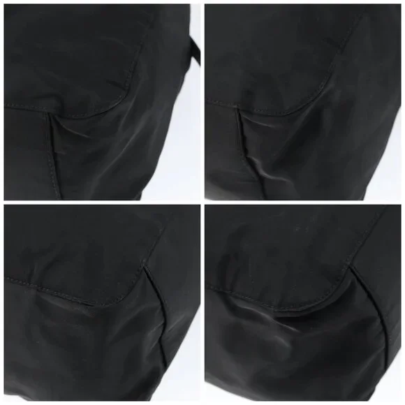 PRADA Hand Bag Nylon Black Silve - Picture 14 of 16